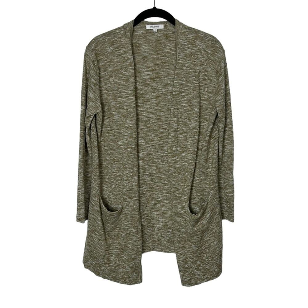 Women's Madewell Kent Cardigan Sweater in Coziest Yarn Large Olive Green size XS